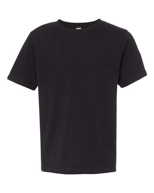 Youth Cotton T-Shirt - Black Front