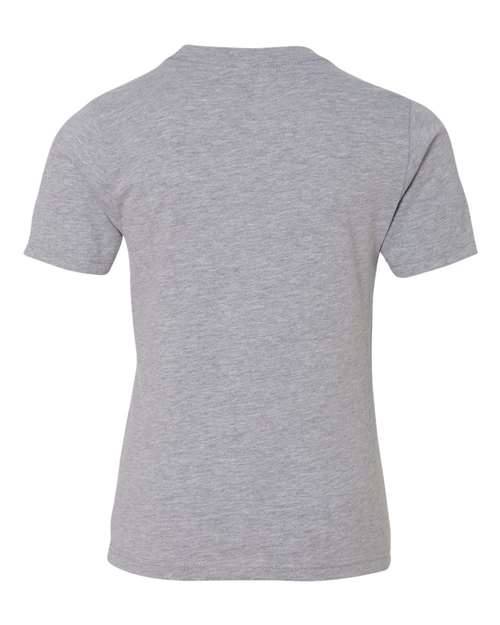 Youth Cotton T-Shirt - Heather Grey Back