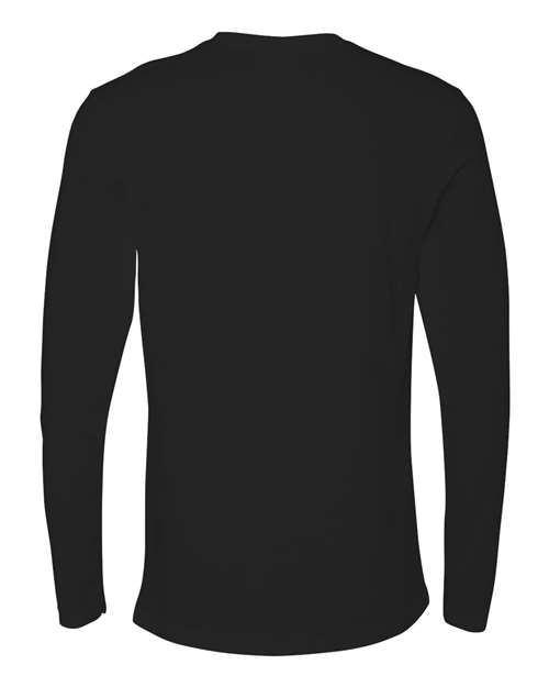Unisex Cotton Long Sleeve T-Shirt - Black Back