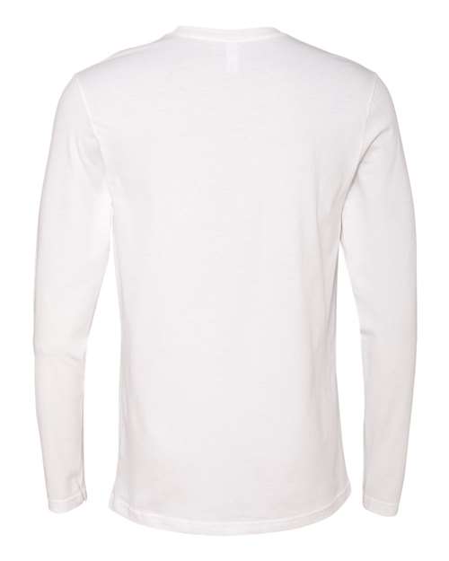 Unisex Cotton Long Sleeve T-Shirt - White Back