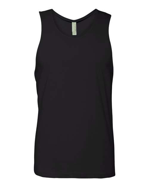 Men's Cotton Muscle Tank - Black Front