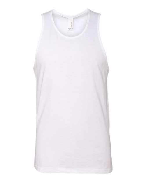 Men's Cotton Muscle Tank - White Front