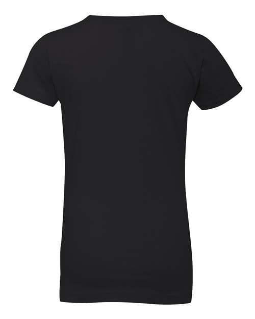 Girls’ Cotton Princess T-Shirt - Black Back