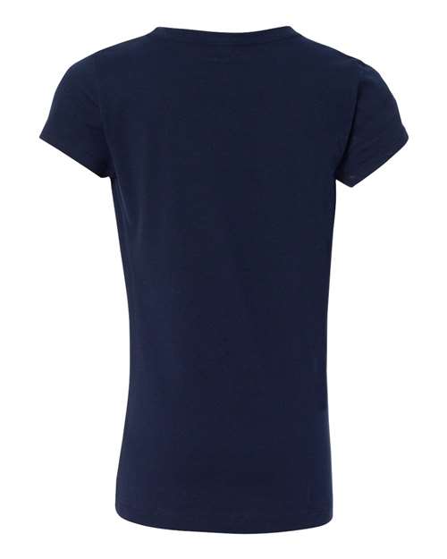 Girls’ Cotton Princess T-Shirt - Midnight Navy Back