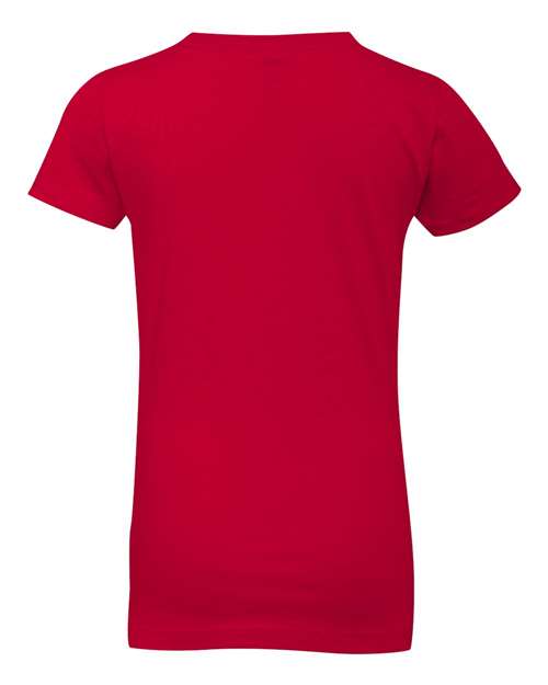 Girls’ Cotton Princess T-Shirt - Red Back