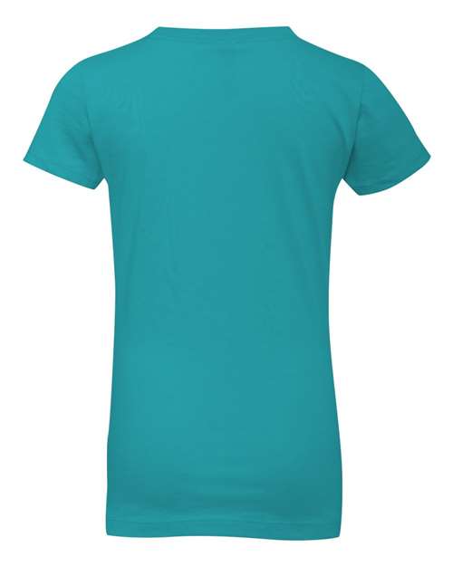 Girls’ Cotton Princess T-Shirt - Tahiti Blue Back