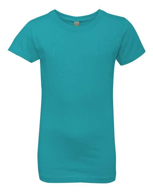 Girls’ Cotton Princess T-Shirt - Tahiti Blue Front