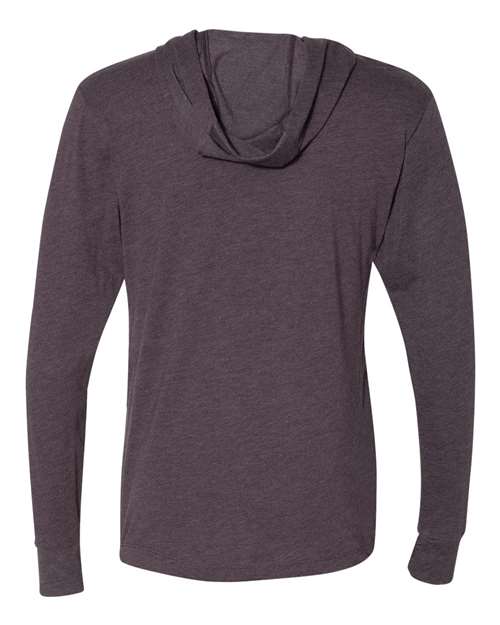 Unisex Triblend Hooded Long Sleeve Pullover T-Shirt - Vintage Purple Back