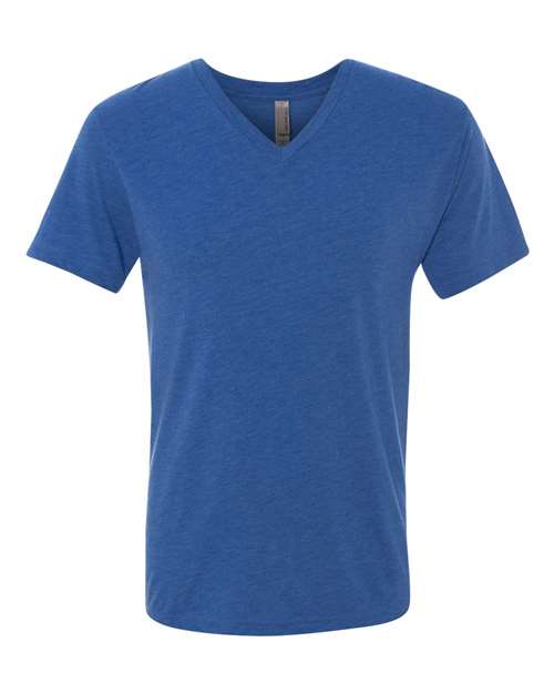 Men's Triblend V-Neck T-Shirt - Vintage Royal Front
