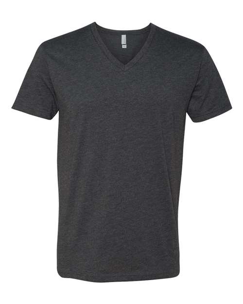 Men's CVC V-Neck T-Shirt - Charcoal Front