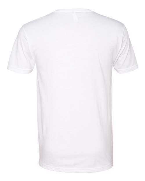Men's CVC V-Neck T-Shirt - White Back