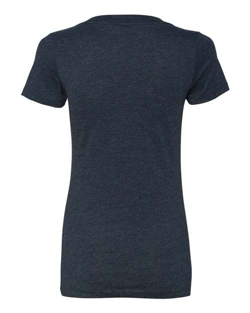 Women’s CVC Deep V-Neck T-Shirt - Midnight Navy Back