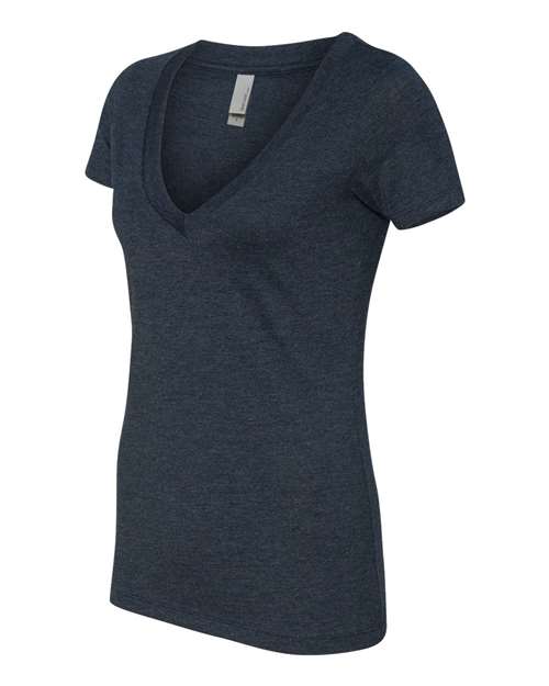 Next Level Women’s CVC Deep V-Neck Tee - Side