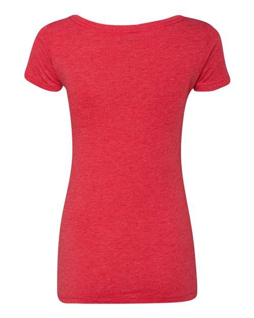 Women’s Triblend Scoop Neck T-Shirt - Vintage Red Back