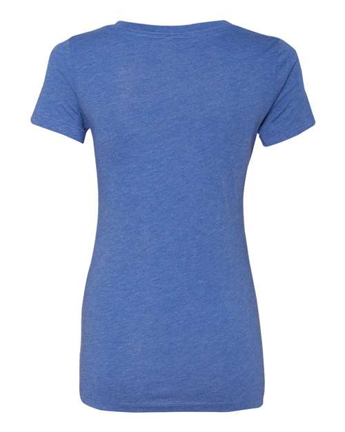 Women’s Triblend Deep V-Neck T-Shirt - Vintage Royal Back