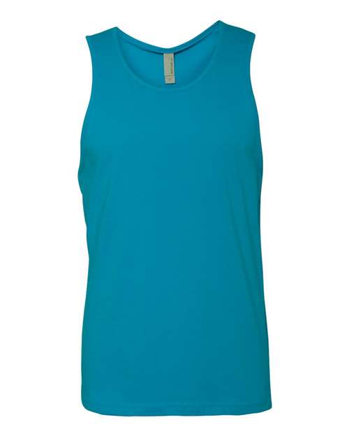 Men's Cotton Muscle Tank - Turquoise Front