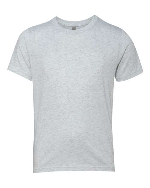 Next Level Youth Triblend Tee - Heather White Front