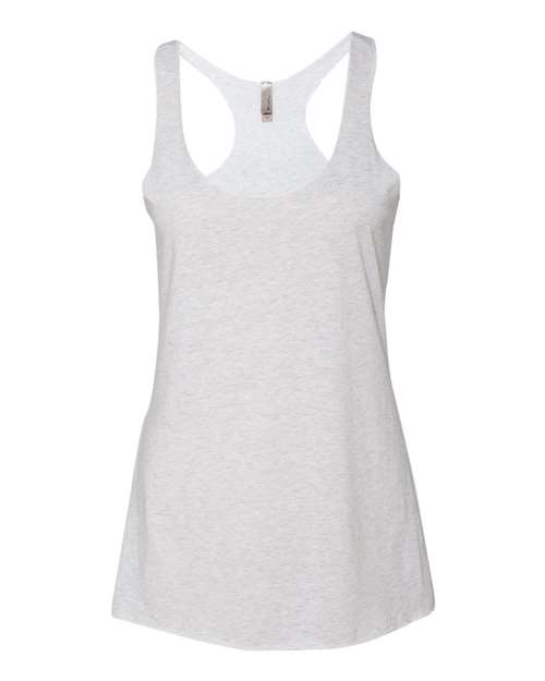Women’s Triblend Racerback Tank - Heather White Front