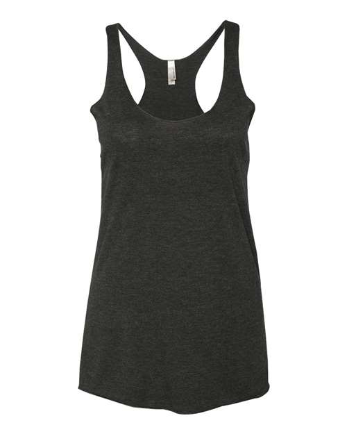 Women’s Triblend Racerback Tank - Vintage Black Front
