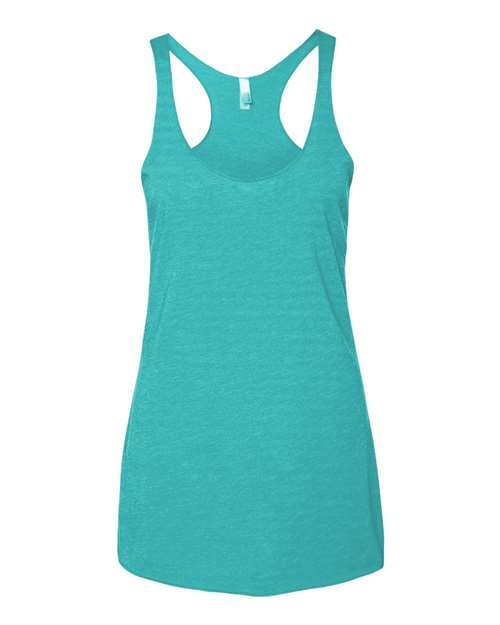 Women’s Triblend Racerback Tank - Tahiti Blue Front