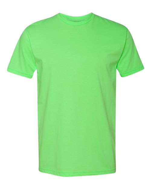 Unisex CVC T-Shirt - Neon Heather Green Front