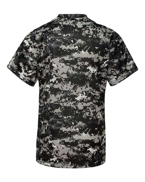 Youth Digital Camo T-Shirt - Black Digital Back