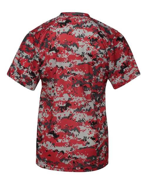 Youth Digital Camo T-Shirt - Red Digital Back