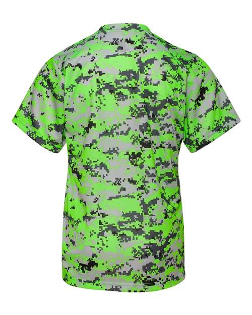 Youth Digital Camo T-Shirt - Lime Digital Back