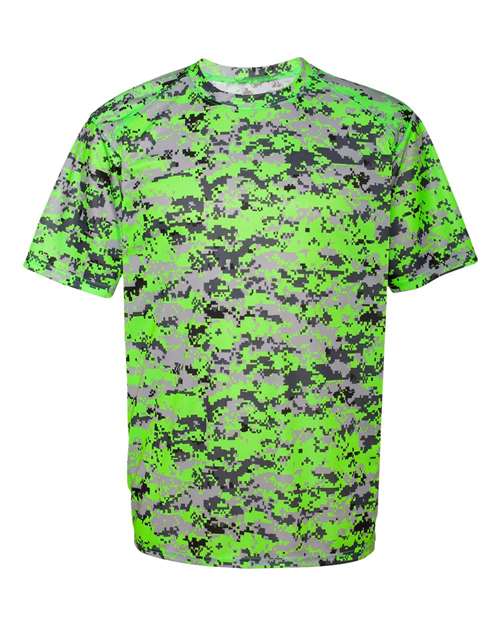 Men's Digital Camo T-Shirt - Lime Digital Front