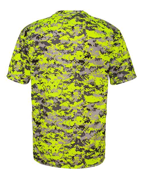 Men's Digital Camo T-Shirt - Safety Yellow Digital Back