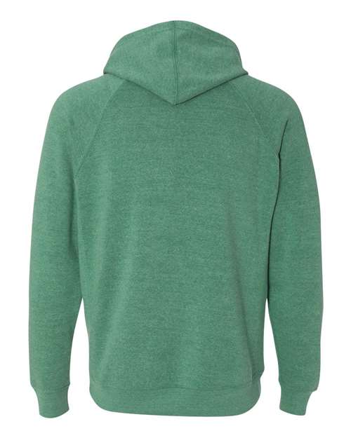 Unisex Special Blend Raglan Hooded Sweatshirt - Sea Green Back