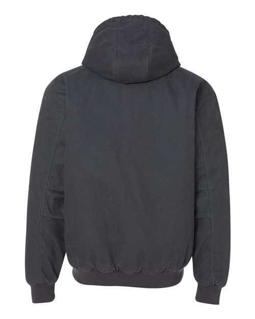 Men's Cheyenne Boulder Cloth™ Hooded Jacket with Tricot Quilt Lining - Charcoal Back