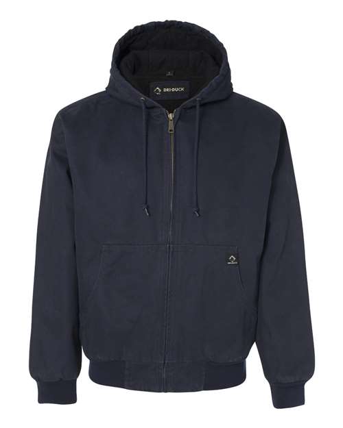 Men's Cheyenne Boulder Cloth™ Hooded Jacket with Tricot Quilt Lining - Navy Front