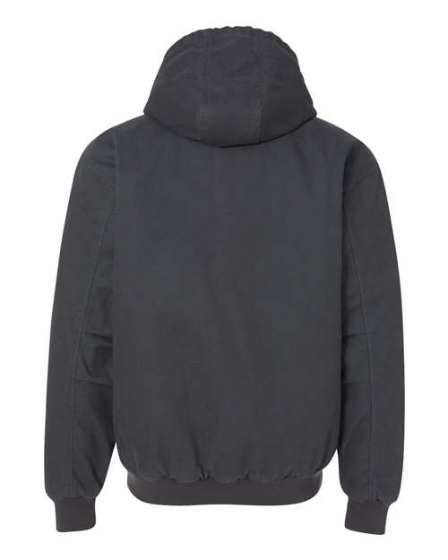 Men's Tall Cheyenne Boulder Cloth™ Hooded Jacket with Tricot Quilt Lining - Charcoal Back