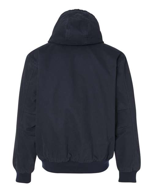 Men's Tall Cheyenne Boulder Cloth™ Hooded Jacket with Tricot Quilt Lining - Navy Back
