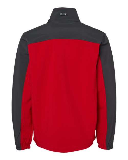 Men's Motion Soft Shell Jacket - Red/ Charcoal Back