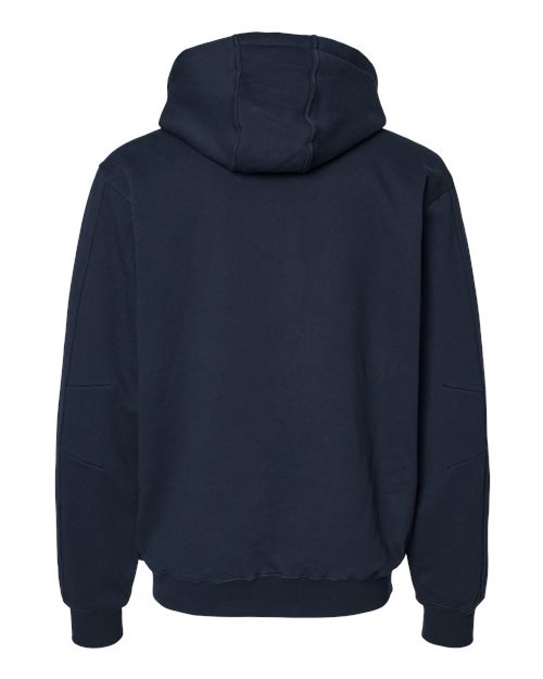 Men's Tall Crossfire Heavyweight Power Fleece Hooded Jacket with Thermal Lining - Navy Back