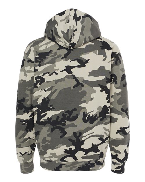 Unisex Heavyweight Hooded Sweatshirt - Snow Camo Back
