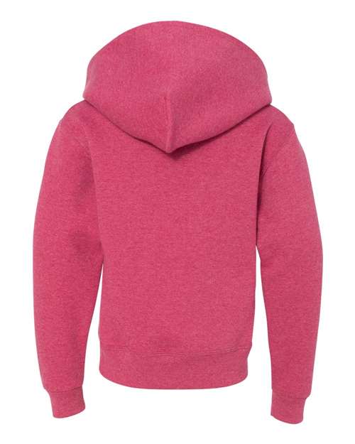 Youth NuBlend® Hooded Sweatshirt - Vintage Heather Red Back