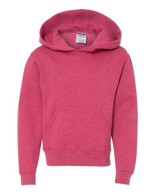 Youth NuBlend® Hooded Sweatshirt - Vintage Heather Red Front
