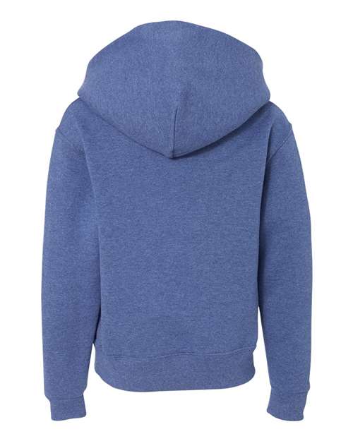 Youth NuBlend® Hooded Sweatshirt - Vintage Heather Blue Back