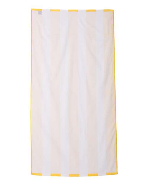 Cabana Stripe Velour Beach Towel - Sunlight Back