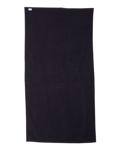 Velour Beach Towel - Black Back