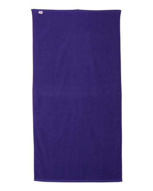 Velour Beach Towel - Purple Back