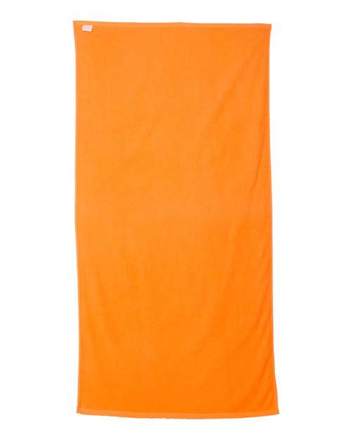 Velour Beach Towel - Tangerine Back