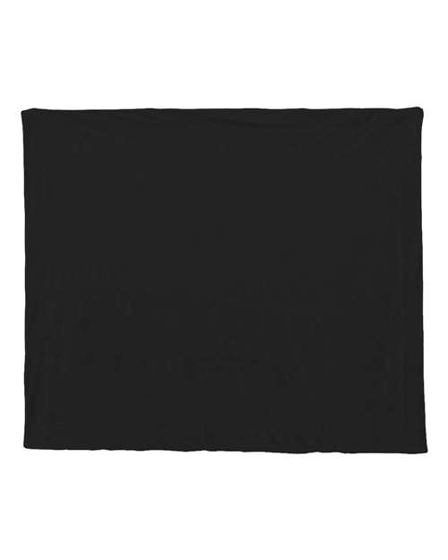 Micro Mink Sherpa Blanket - Black Front