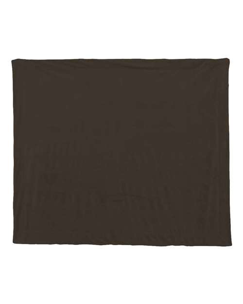 Micro Mink Sherpa Blanket - Chocolate Front