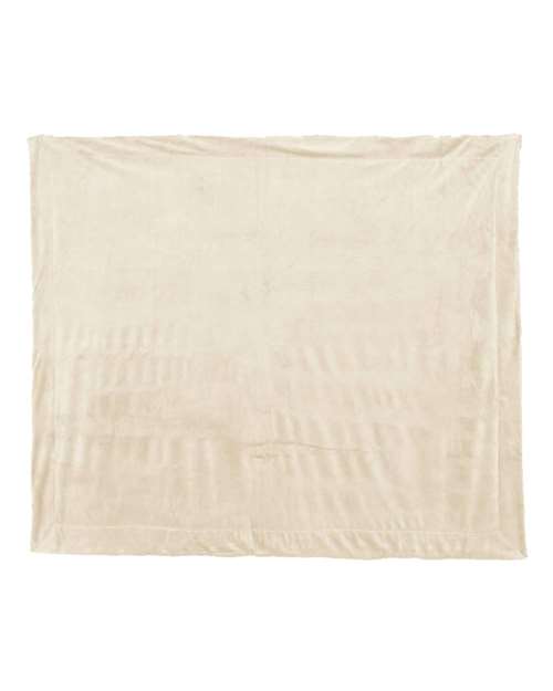 Micro Mink Sherpa Blanket - Cream Front