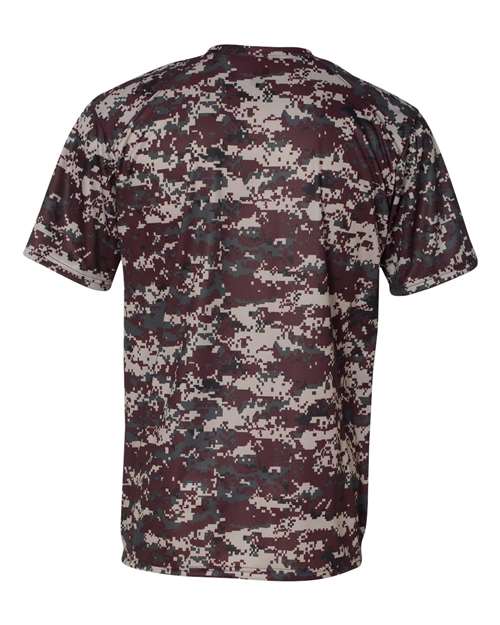 Men's Digital Camo T-Shirt - Maroon Digital Back