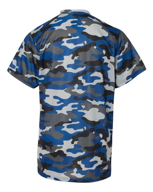 Youth Camo T-Shirt - Royal Back